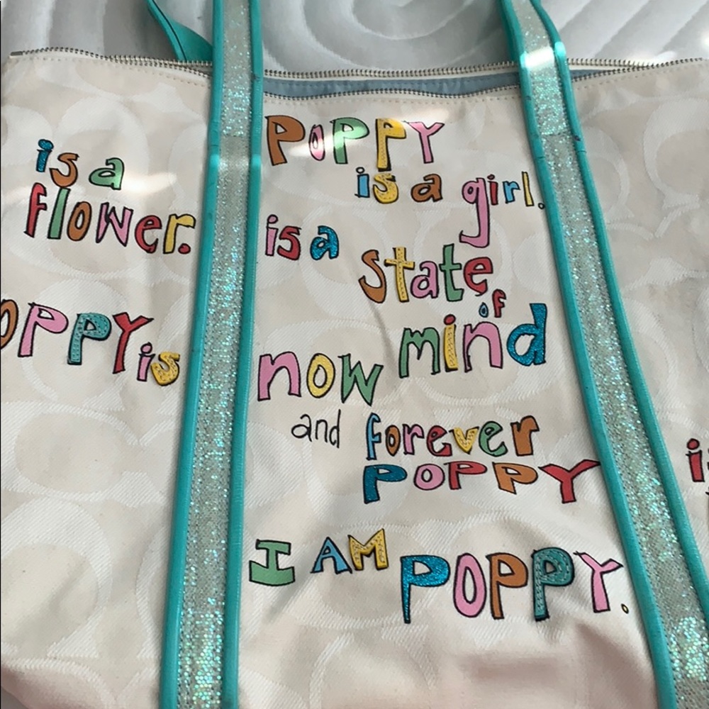Coach poppy tote